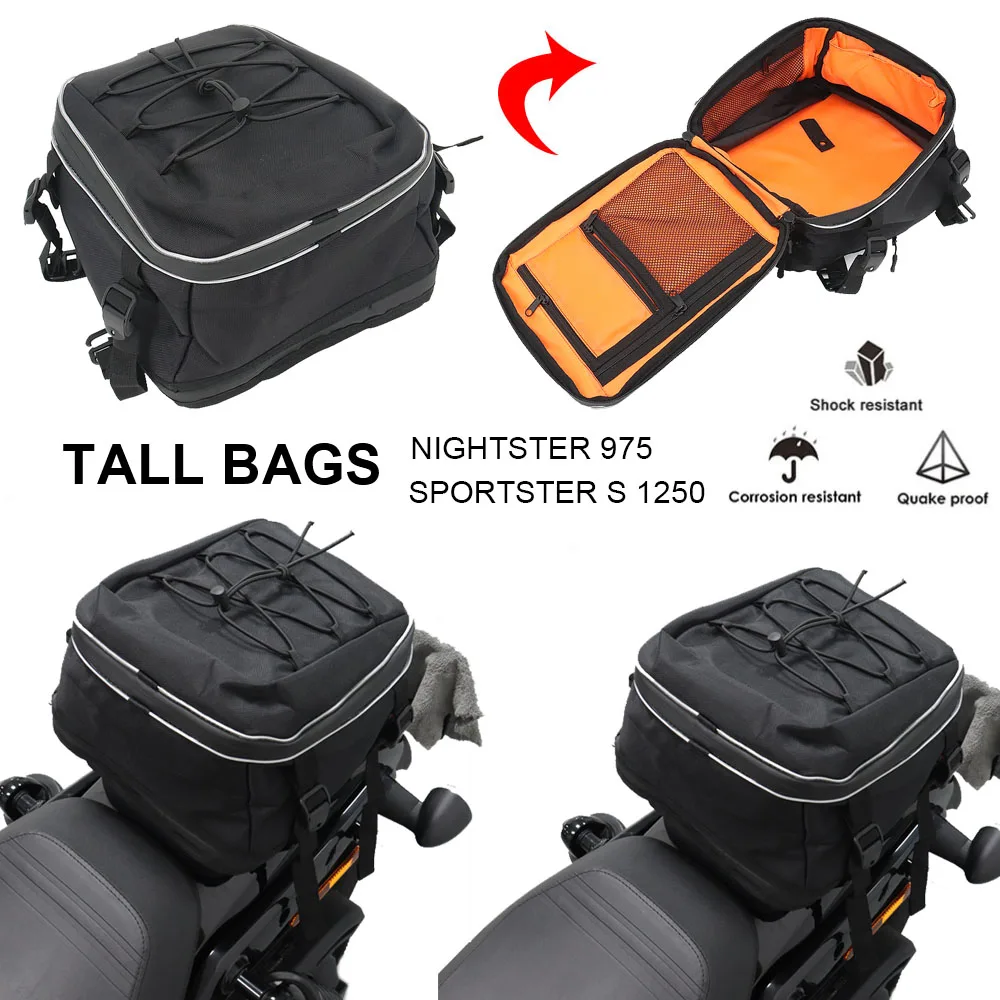 

For Sportster S 1250 RH1250 Nightster 975 RH975 Motorcycle Accessories Waterproof Bag Storage Handlebar bag Travel Tool Tail bag