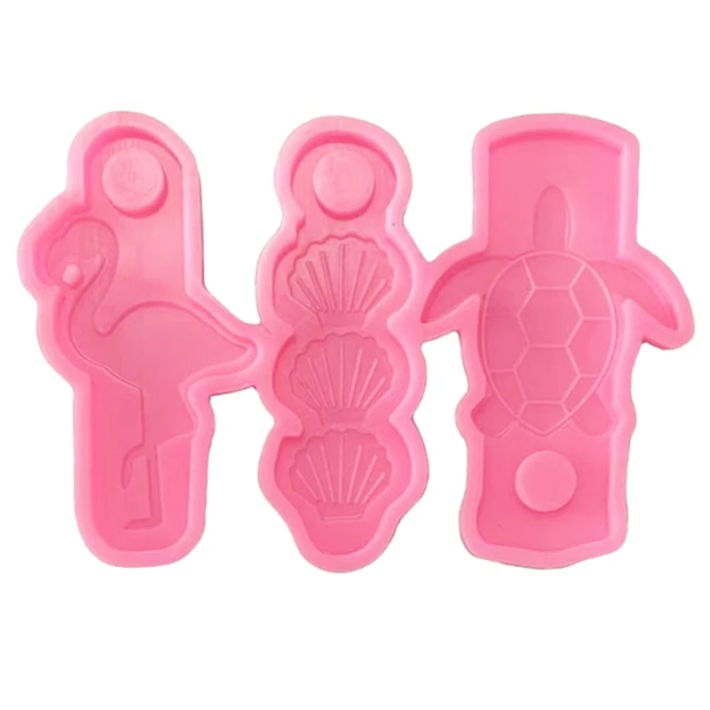 Practical Straw Grip Mold Resin Pendant Moulds Silicone Straw Holder Molds DIY Straw Clamp Molds for Office and Home Use R3MC