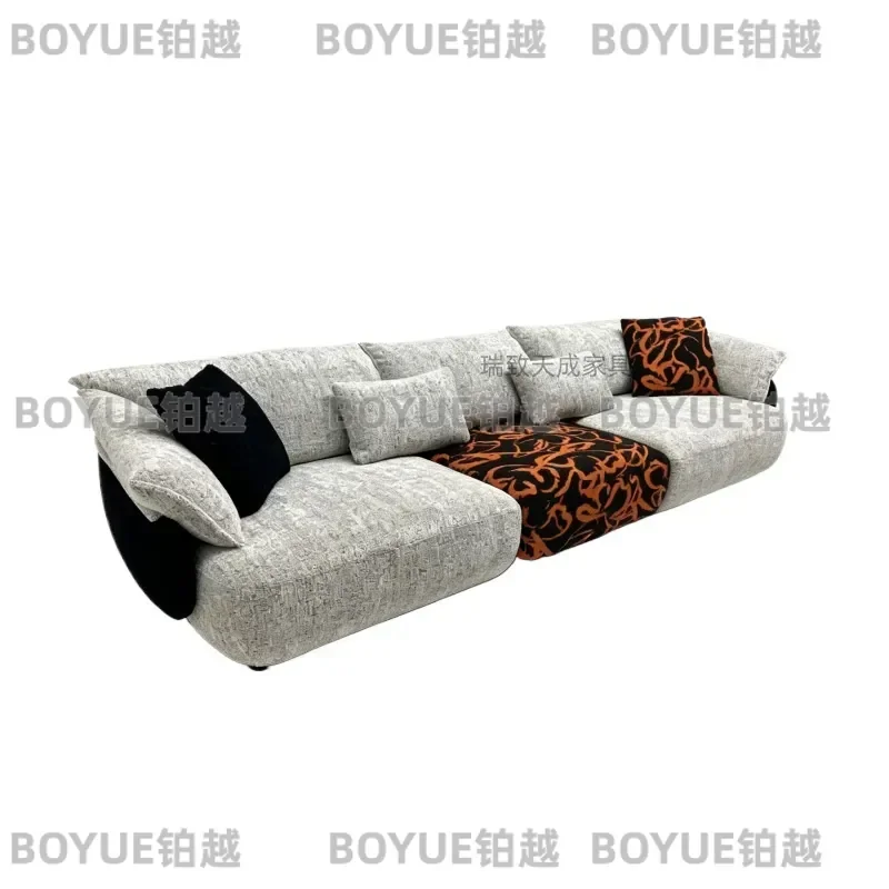 Nordic French Medieval Round Sofa Glacier Velvet Creative Color Matching Simple Living Room Furniture Modern Home Decor