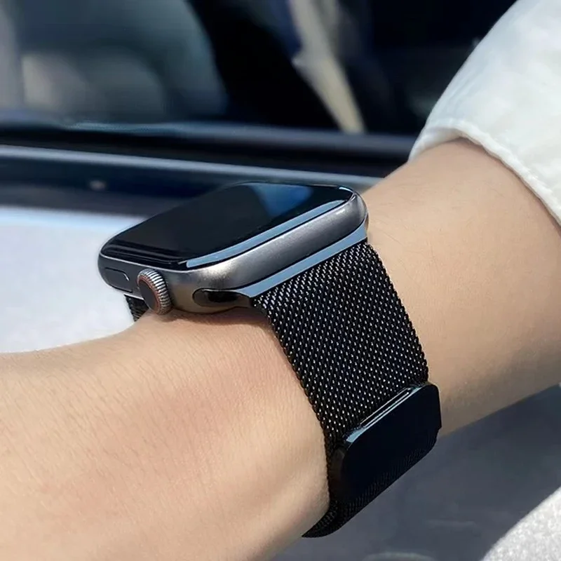 Milanese Loop Strap for Apple Watch Ultra 49mm 10 42mm 46mm 9 8 7 45mm 41mm Metal Breathable Band for IWatch 6 5 4 3SE 44mm 40mm