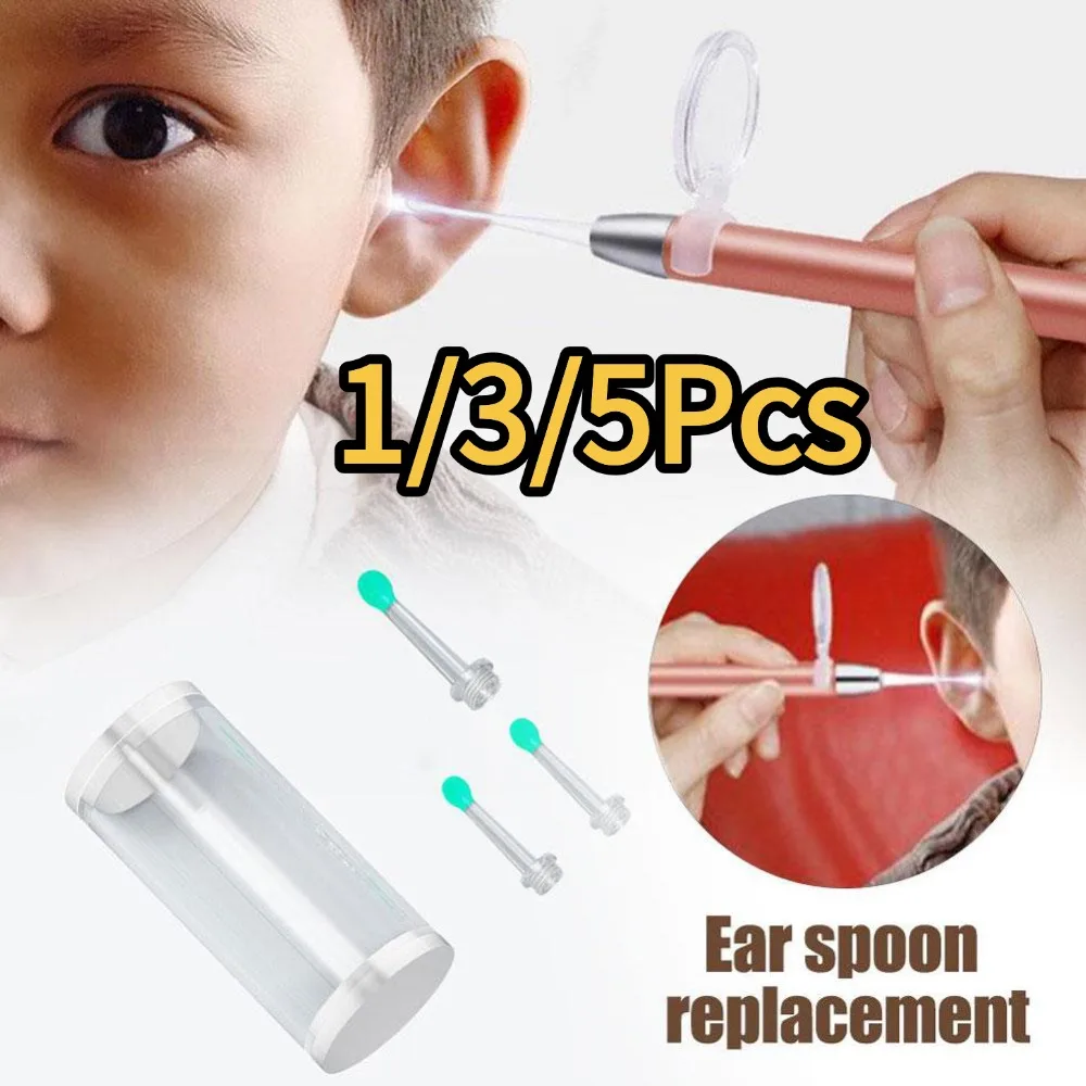 

1/3/5Set Ear Spoon Replacement For NE3 Wireless Smart Visual Ear Cleaner Otoscope Ear Wax Camera Removal Accessories New