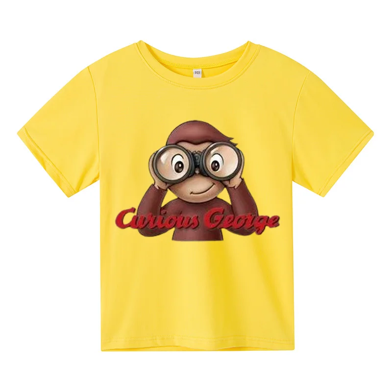 

Kids hot selling T-shirt boys and girls short sleeved top 2-12-year-old kids casual outdoor sports pullover top printed monkey