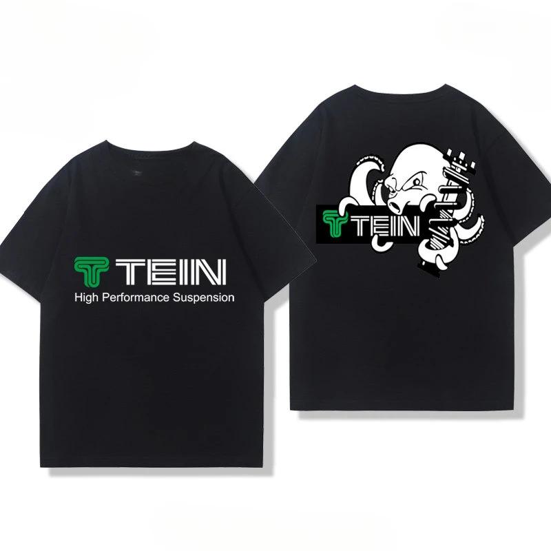 New Japan TEIN Shock Absorber Modified Car Creative T Shirt Short Sleeve Men and Women Motorcycle Club Cotton Clothes