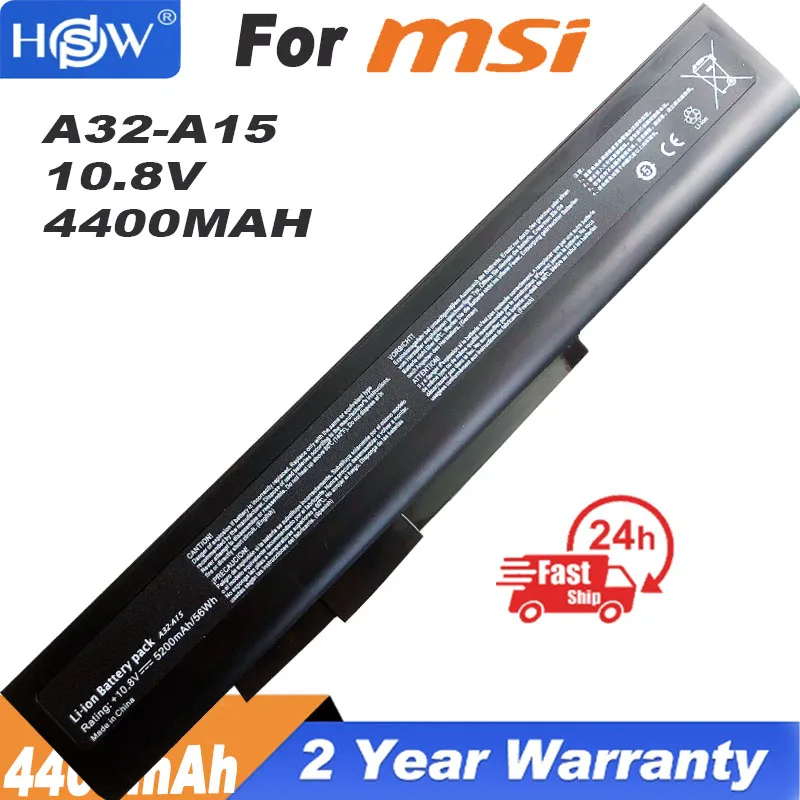 

HSW Battery A32-A15 40036064 for msi A6400 CX640(MS-16Y1) CR640 Gigabyte Q2532N DNS 142750 153734 157296