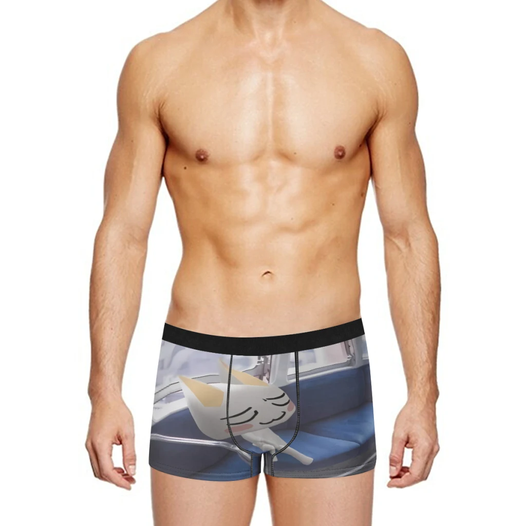 Inoue Toro Cute Cat Breathable milk Silk Boyshorts Elastic Men's Underwear 3D Boxer Shorts Boxer Briefs