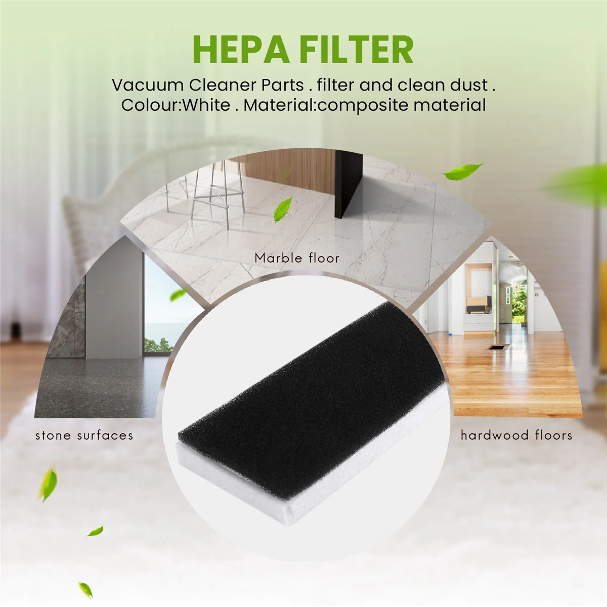 Neabot Q11 로봇 진공 청소기용 헤파 필터 교체 부품 액세서리, 10 개