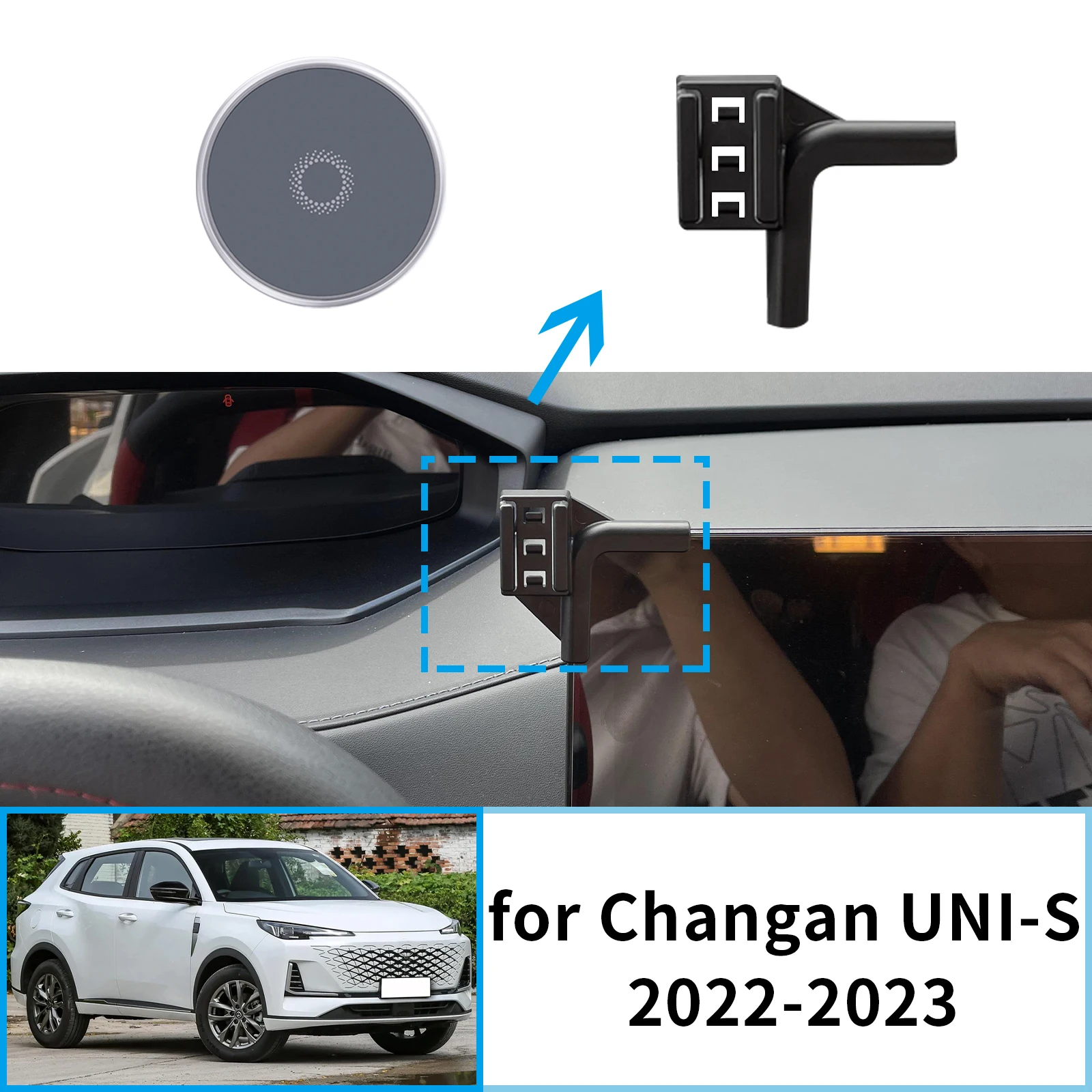 

​​fit for Changan UNI-S CS55 PLUS 2022~2025 Screen Base Phone Holder Mount ​​ Secure Clip Car​​ accessoires
