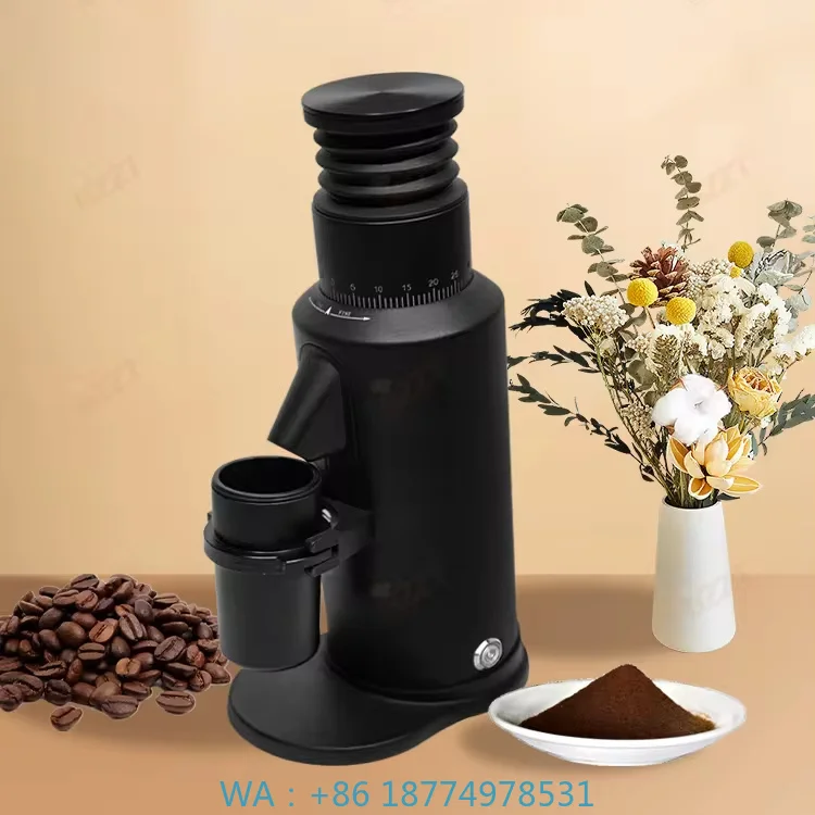 64mm Flat Burr Multifunction Coffee Bean Grinder DC Brushless Structure Professional for Turkish Coffee Commercial Preparation