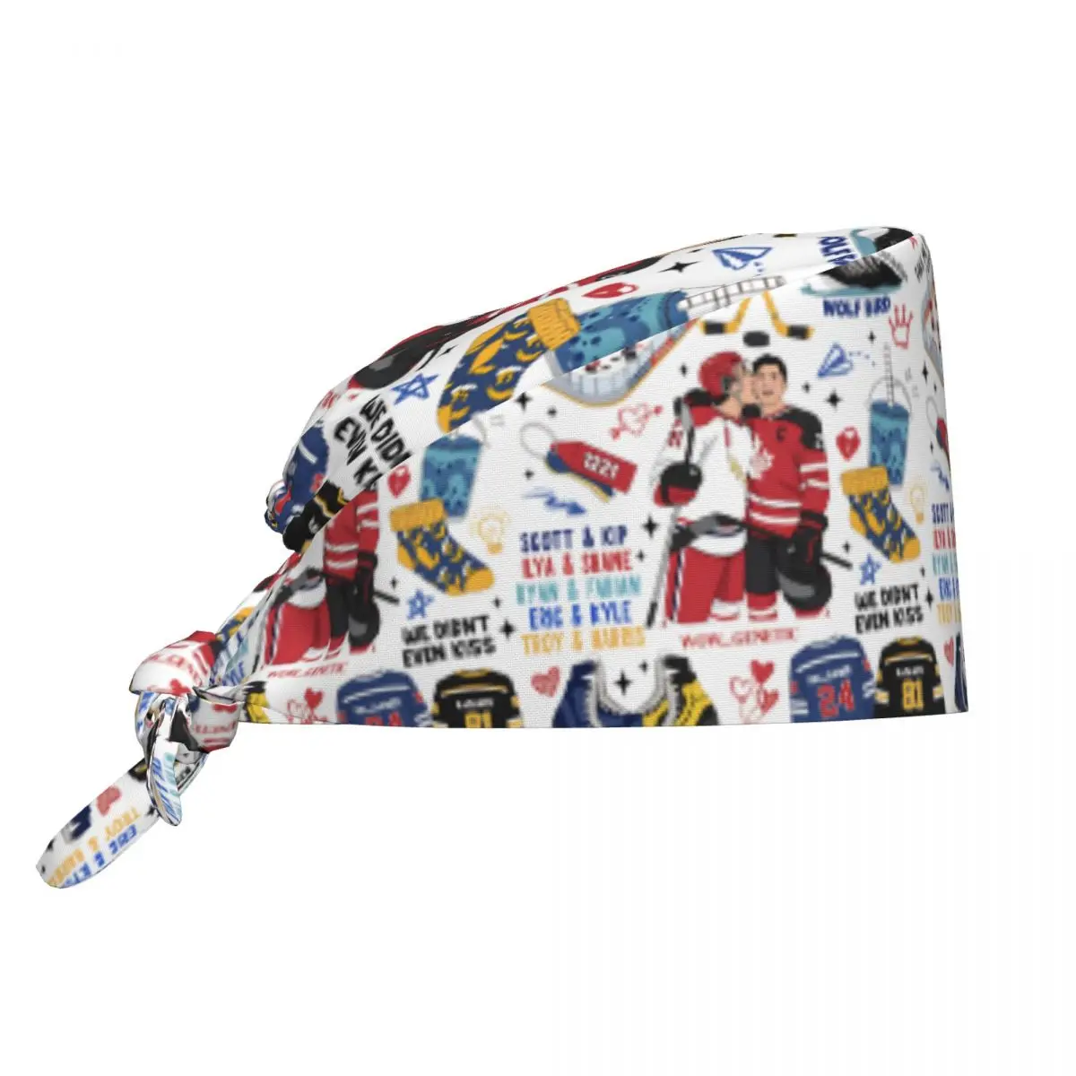 Czapka robocza do fartuchów medycznych Podgrzewana Czapka Pielęgniarska Rivalizacja Czapki Pielęgniarskie Unisex Wesołych Walentynek Modna Czapka Medyczna Wygodna Czapka Robocza na Długie Włosy