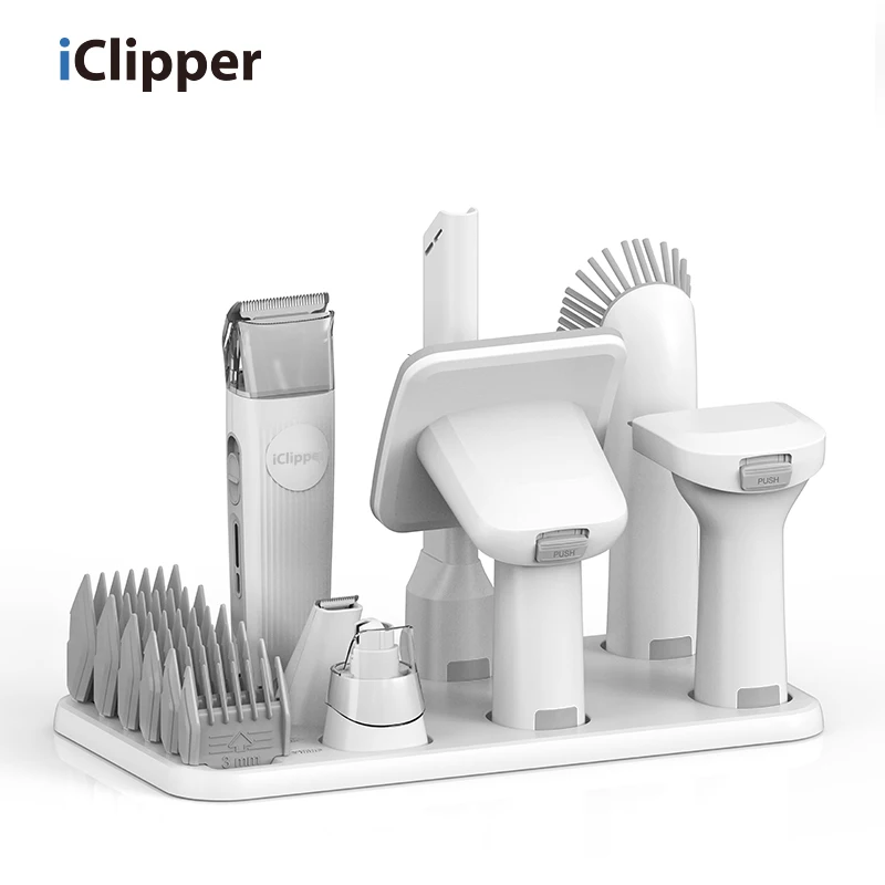 IClipper LM1 مكنسة تهذيب الحيوانات الأليفة مع كليبرز قادين فرشاة Deshed مجموعة أدوات إزالة شعر الكلب والقط