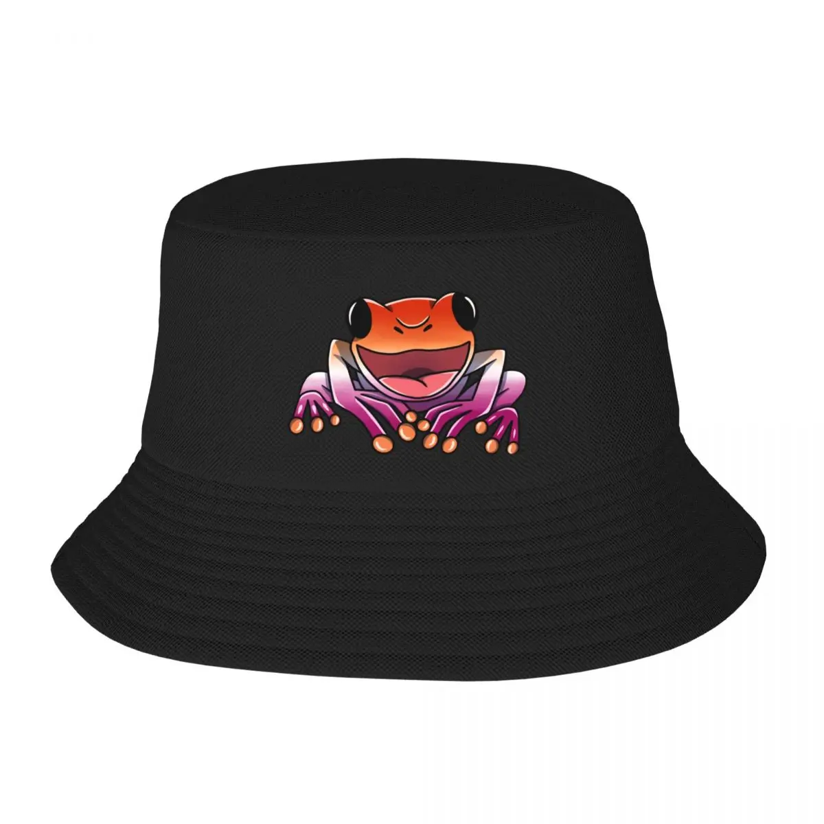 

Pride frog Bucket Hat dad hat black Rave Golf Women Men's