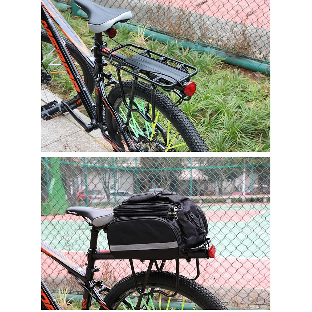 Bike Cargo Rack Rear Seat Racks Cycling Panniers Bags Rack Holder 26-29 Inch Bicycle Luggage Carrier Racks with Reflective Logo