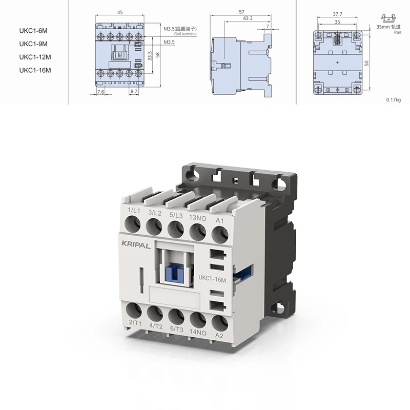 Mini contactor 3P 6A 9A 12A DC Contactor device 24V 48V 110V 220V DIN-Rail Mounting Electrical protection switch  Battery Switch