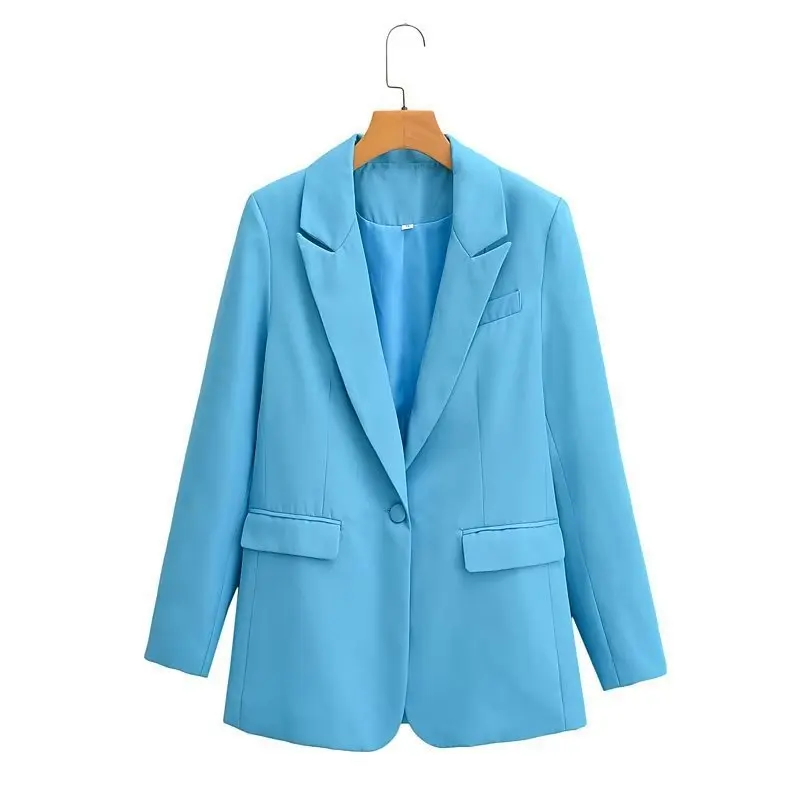 2026 Autumn New Style Women's Simple Versatile Button Solid Color Long Sleeve Yellow Loose Women Long Sleeve Casual Jacket IT28