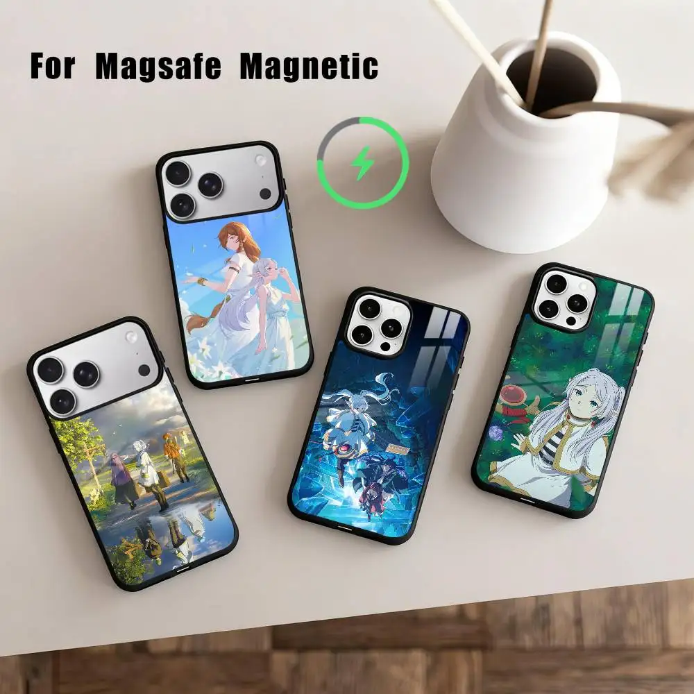 

Чехол для телефона Manga Frieren Beyond Journey's End для iPhone 17, 16, 15, 14, 13, 12, 11 Plus, с поддержкой магнитной беспроводной зарядки