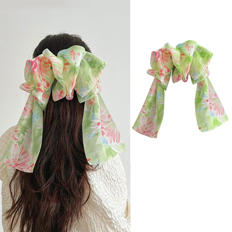 1 Pcs Ladies' Barrette Bow Hair Accessories Gentle Sweet Kawaii Versatile Hair Clip Tassel Elegant Duckbill Clip Lolita Japanese