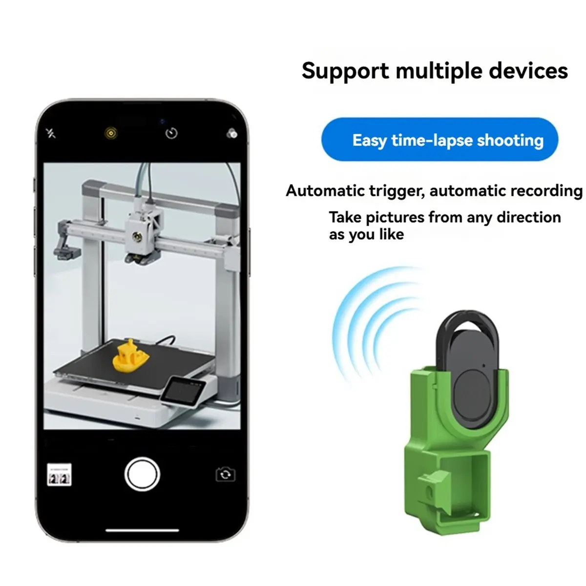 

Аксессуары для 3D-принтеров BOFF для Bambu Lab A1/A1mini: Комплект для подключения камеры мобильного телефона (Bluetooth-триггер)