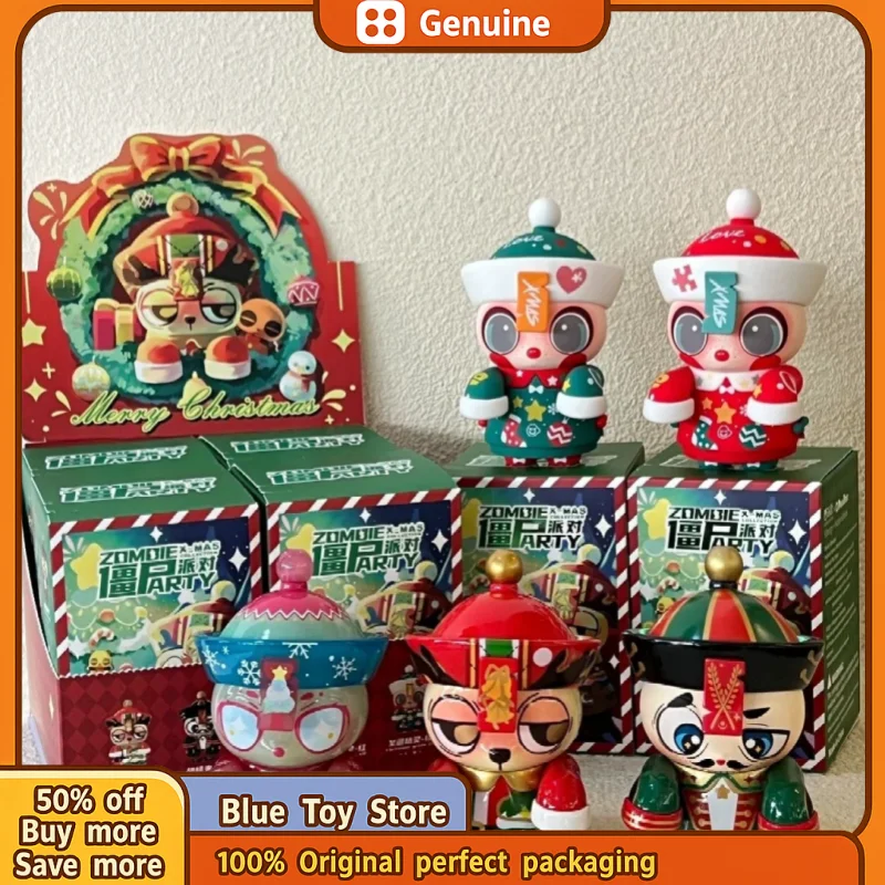 

Подлинная Рождественская серия Opandi Zombie, слепая коробка, экшн-фигурка, загадочная Коллекционная модель, декор для стола, кукла-сюрприз, Рождественский подарок
