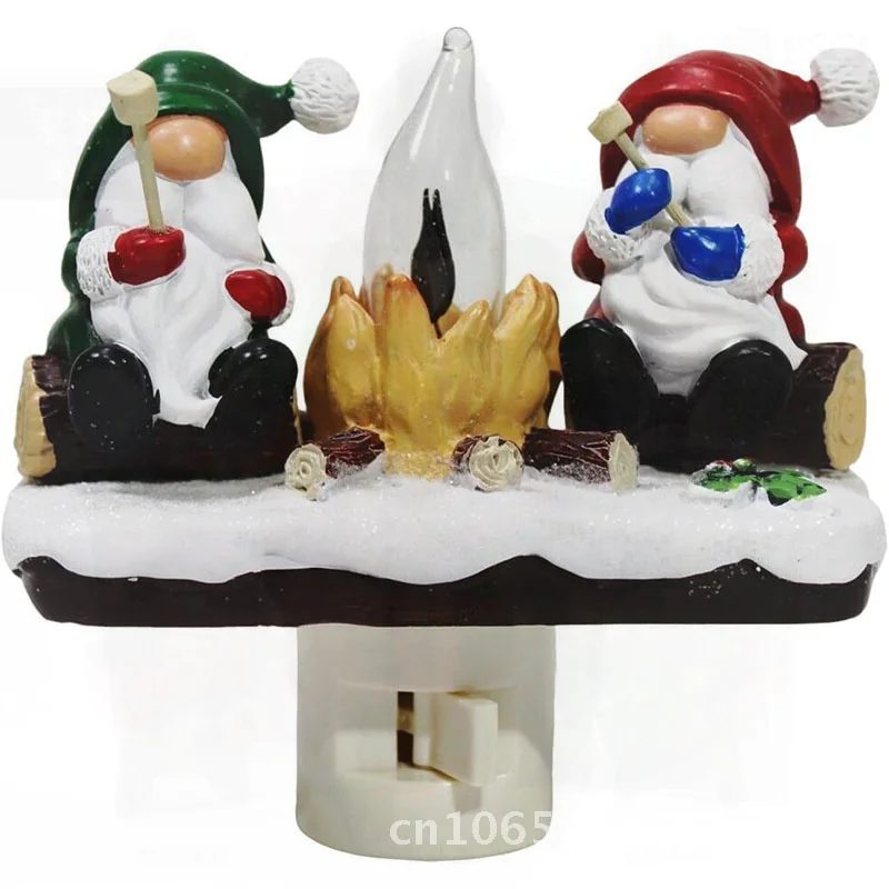 

Ghost Campfire Flickering Nightlight Halloween Resin Flashing Ghost Fire Light for Atmosphere Decoration