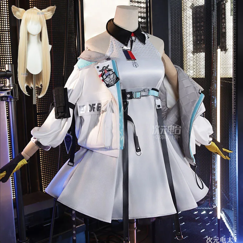 Disfraz de Cosplay de Perica del juego Arknights para mujer, chaqueta con capucha, accesorios, traje, ropa de moda para fiesta de Halloween, juego de rol