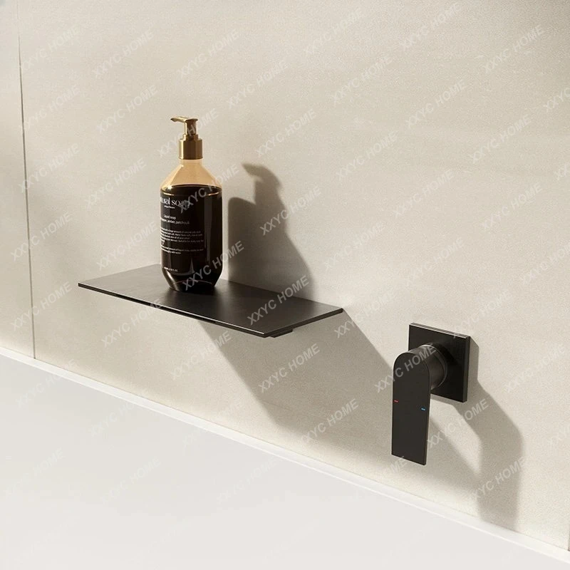 

Concealed bathtub faucet shower waterfall set All copper wall concealed shower hot and cold faucet