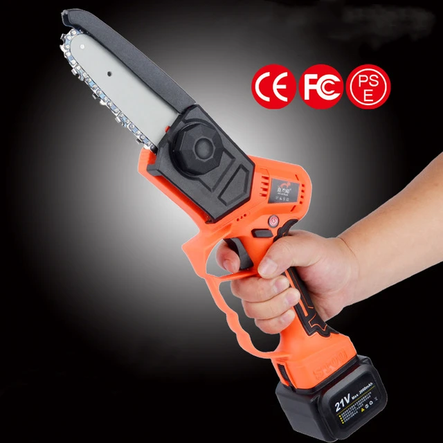 Mini Chainsaw Cordless Power Chain Saws Courtyard Tree Pruning Shears Portable 25V Electric Chainsaw Battery Industrial 1 Years
