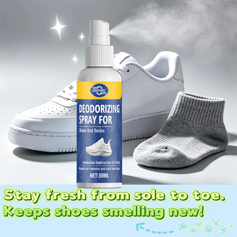 Shoe Odor Eliminator Spray, Fresh Deodorizing Formula for Sports Shoes, Socks and Foot Care