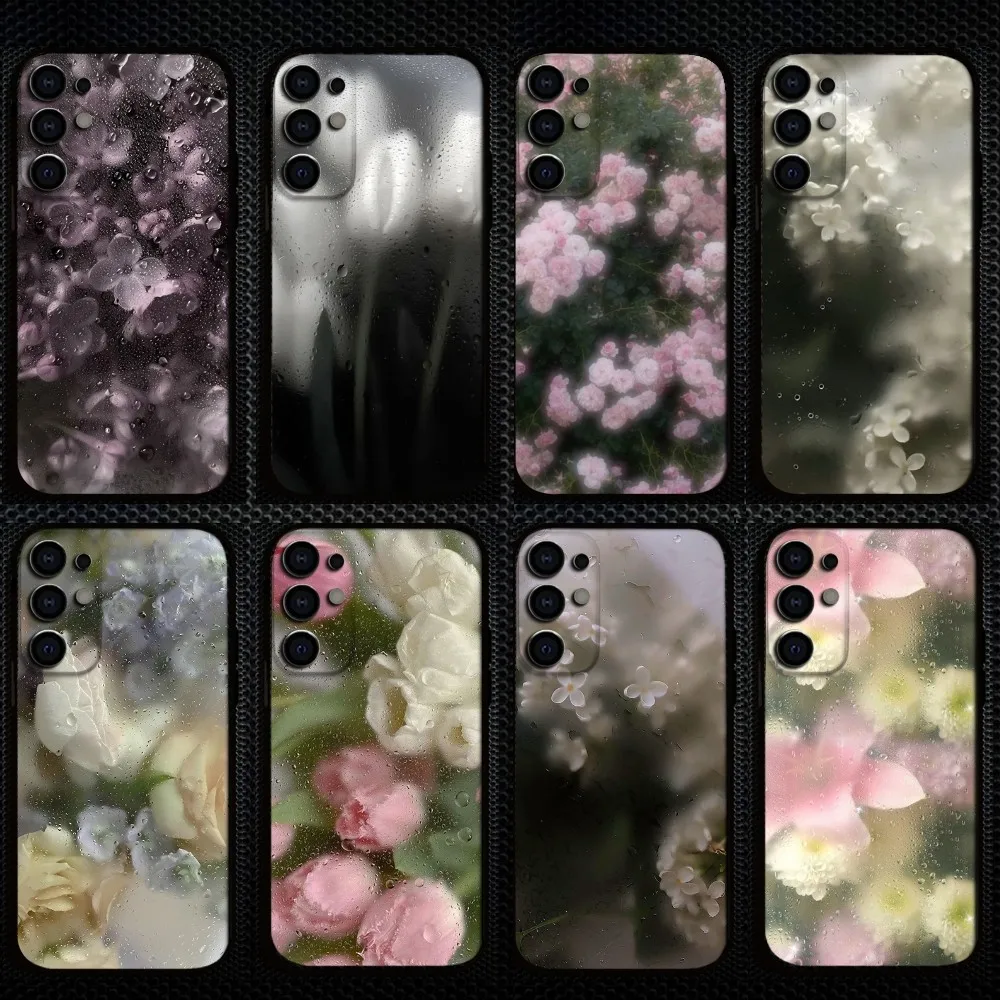 

waterdrop flower Phone Case For Samsung S25/S24/S23/S22/S21/S20/Plus,Fe,Lite/Others Black Cover