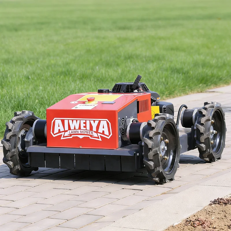 

Customized all terrain orchard lawn mower with four-wheel remote control for weed cleaning and lawn mower