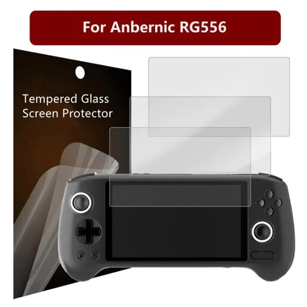 High Definition Scratch-Proof Premium Screen Protector Tempered Glass Film for Anbernic RG556 Storage Bag Case Box