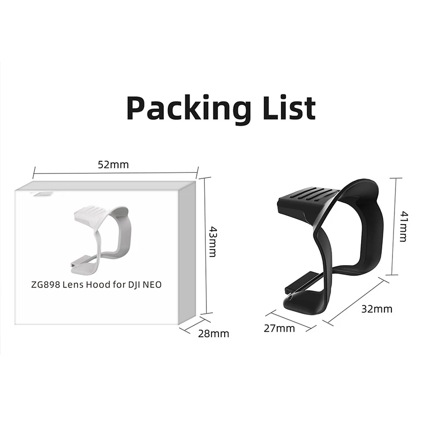 Для DJI NEO бленда объектива пластиковый объектив световой щит карданный подвес антибликовый защитный чехол простая установка