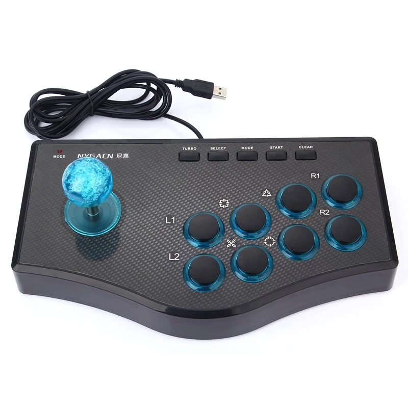 Pengendali Game berkabel Joystick arkade USB Rocker Game stik USBF untuk komputer PS3 PC Gamepad Console-A22K Gaming