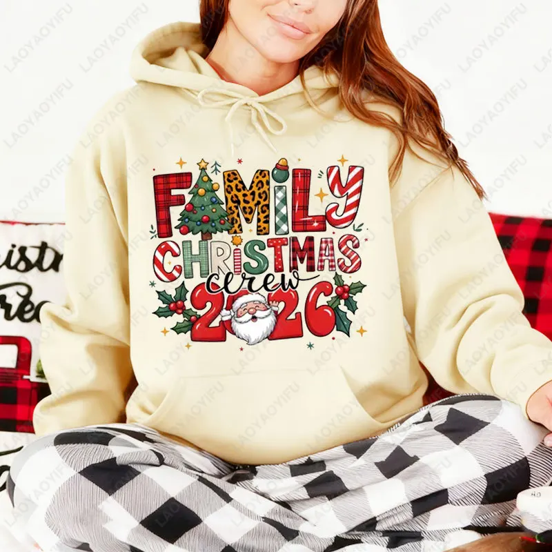 Sudadera con gráfico de renos navideños para mujer ¡Feliz año nuevo! Jerséis de moda Nuevo Otoño Invierno Sudaderas con capucha unisex Sudadera con capucha de vacaciones