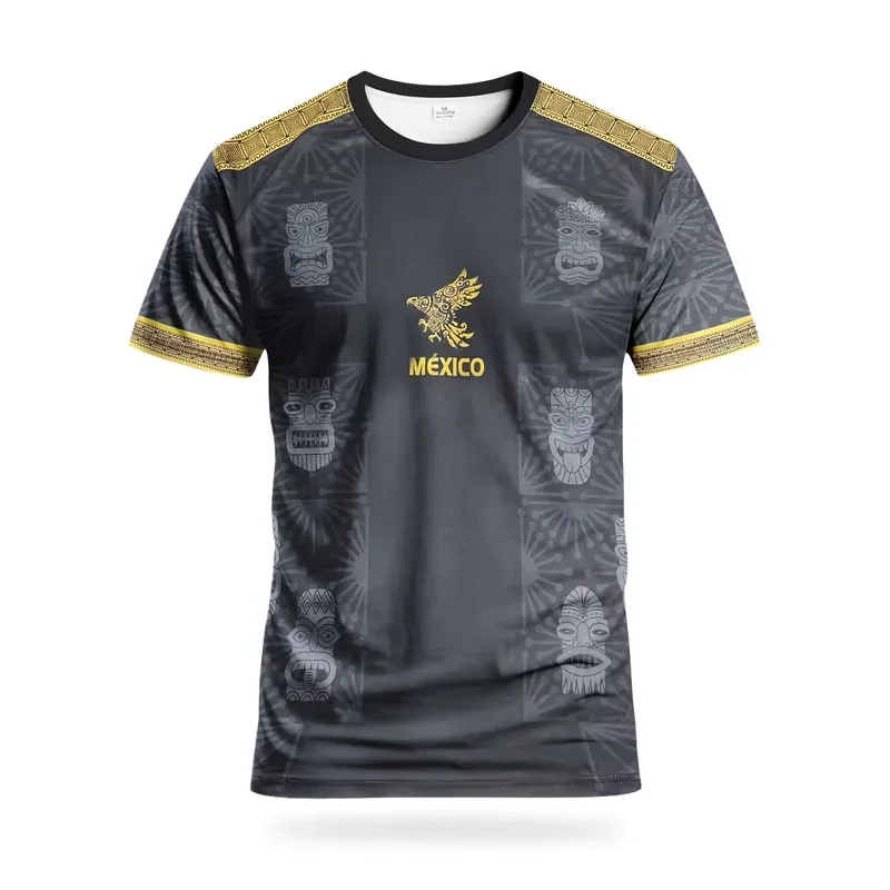 3D Printed Casual T Shirt Mexico Aztec Eagle Soccer Jersey Men Women Mexican Heritage Graphic Tee 2026 Summer Outdoor Sports