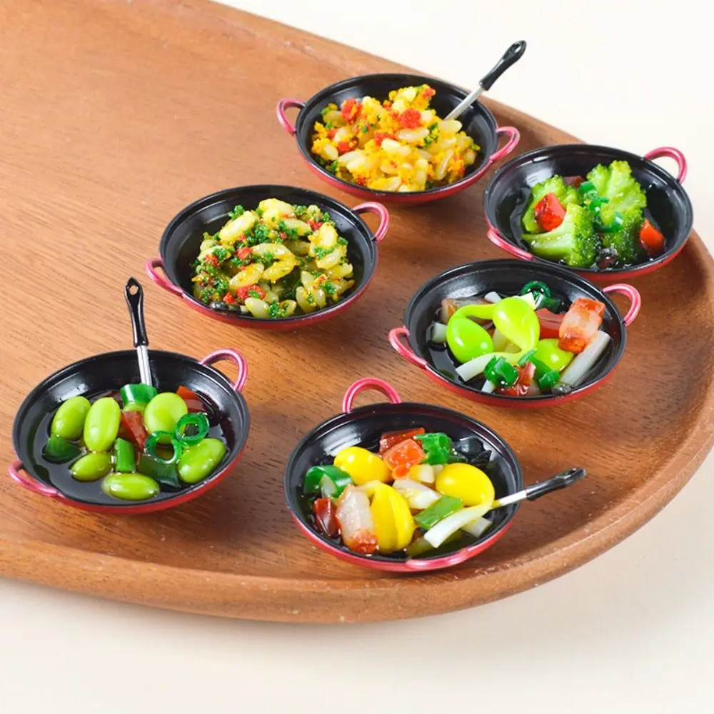 

Аксессуары для кухонной кастрюли из ПВХ, мини-китайский стиль, 3D имитация кастрюли, жареное яйцо, рис, кукольный дом «сделай сам»