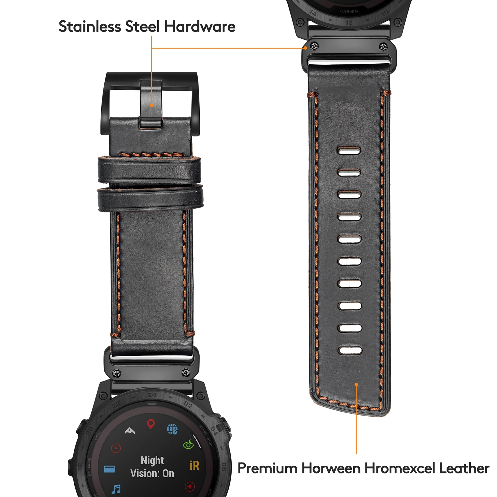 Hemsut Quickfit حزام ل Garmin أشرطة ساعات يد اليدوية Correa Horween الجلود سوار Fenix 7 MK3 MARQ غريزة Tactix 22 مللي متر 26 مللي متر