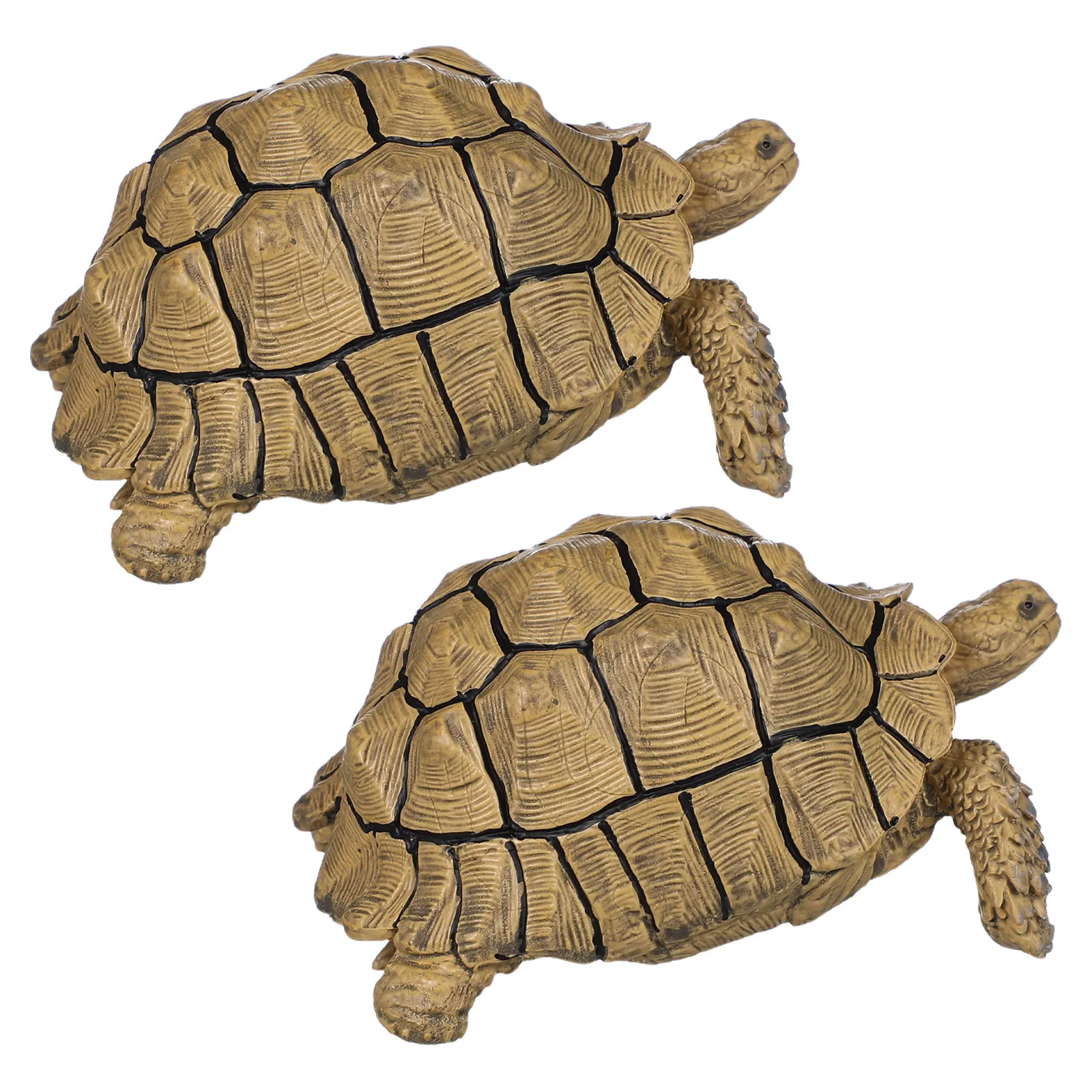 

2Pcs Realistic Turtle Statues Simulation Garden Decor Small Turtle Ornaments Indoor Outdoor Natural Tortoise Sculpture