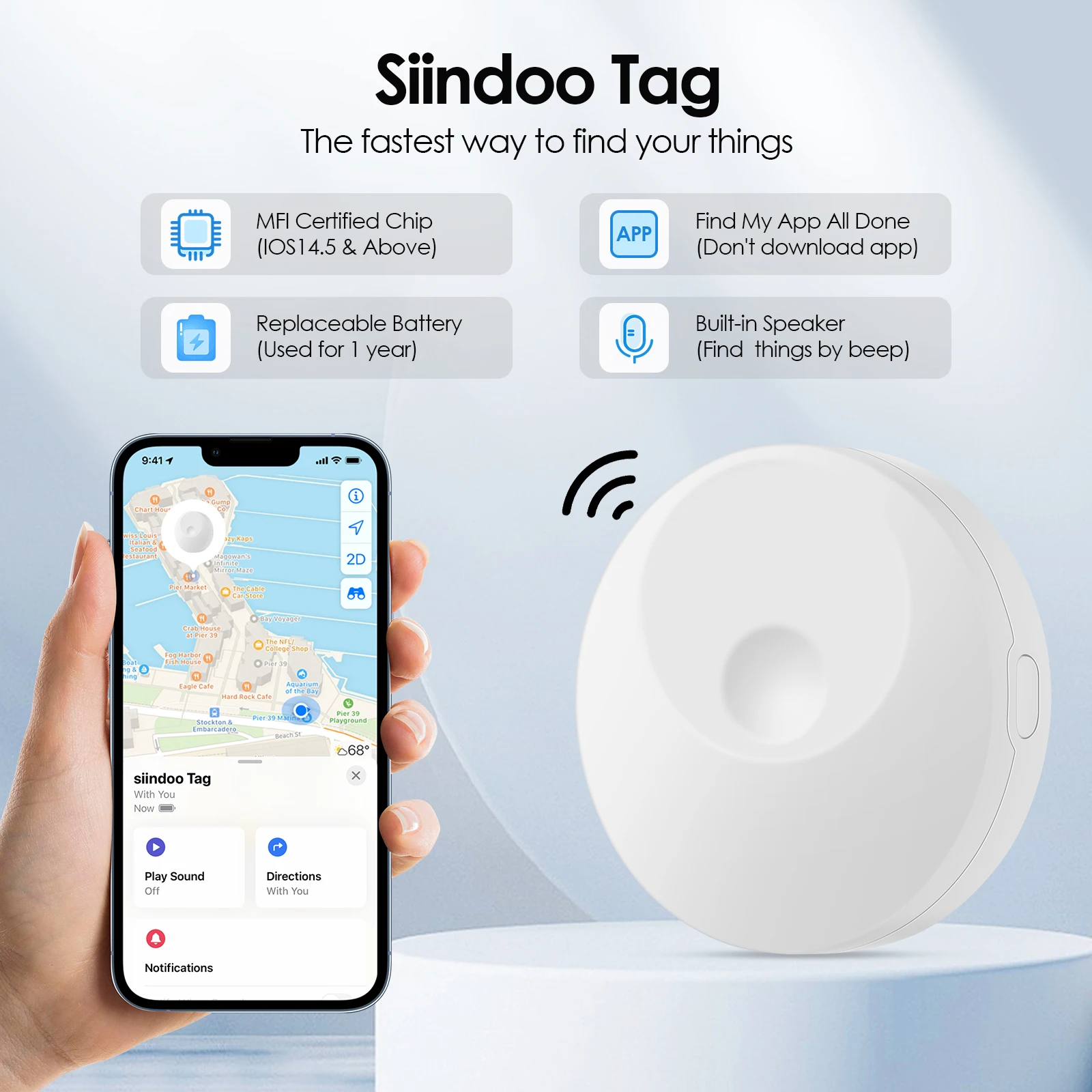 MINI Smart GPS Tracker Haustiere Anti-Verlust-Schlüssel Micro GPS Geeignet für Auto Tablet Telefon Haustiere Rucksack Schlüssel Gepäck Austauschbare Batterie