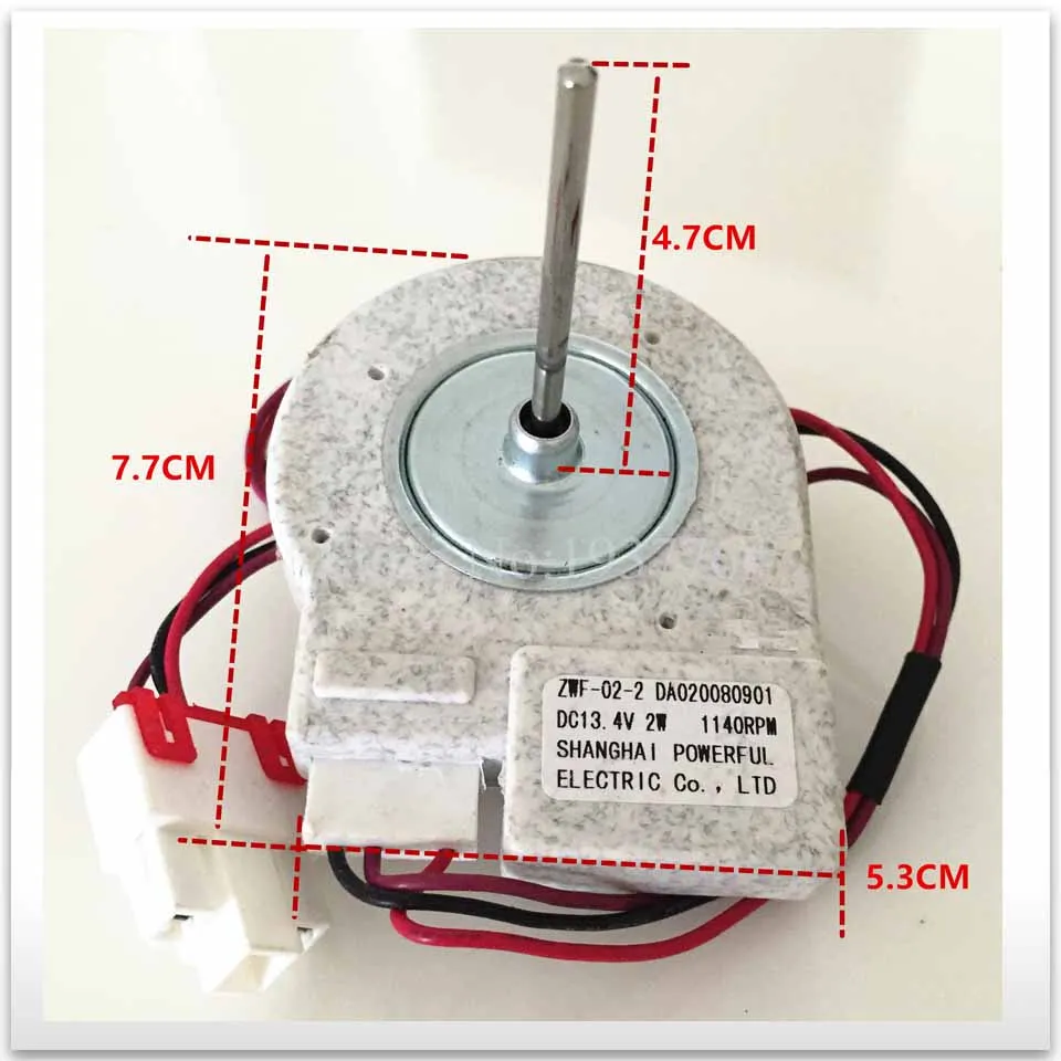 Novo motor de ventilador para geladeira/freezer com porta dupla, 1 peça, para ZWF-02-2, em bom funcionamento.