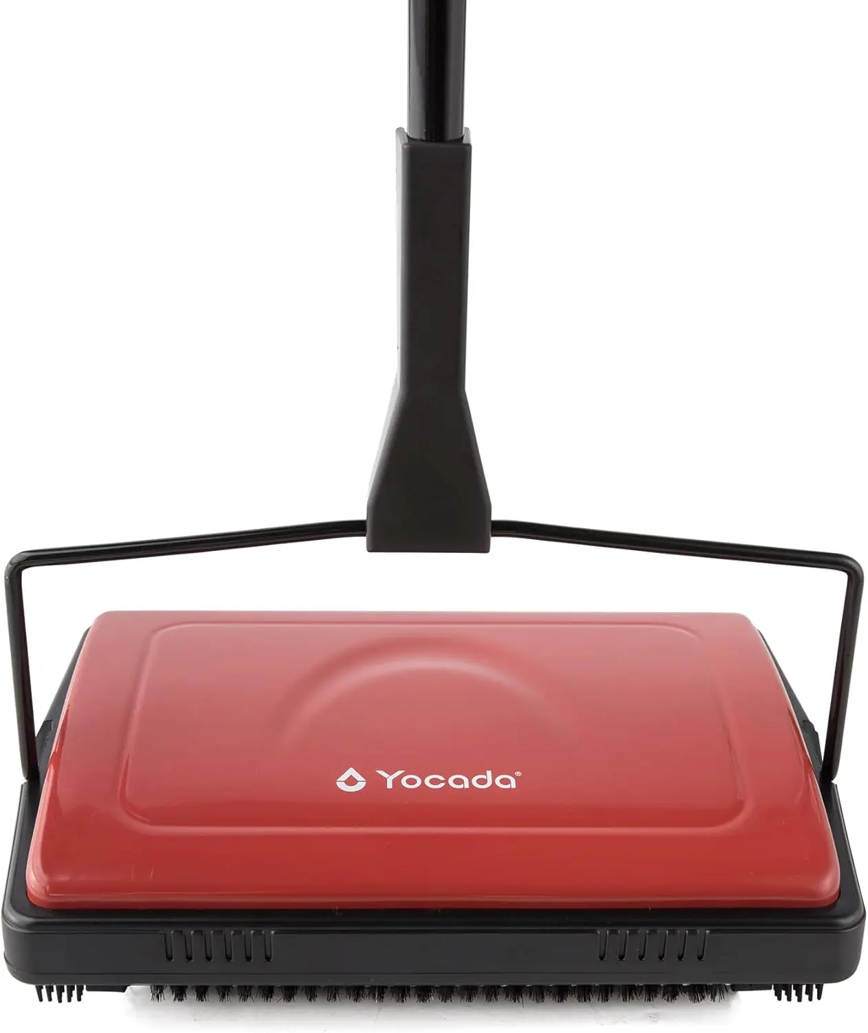 

Carpet Sweeper Cleaner for Low Carpets Rugs Pet Hair Dust Debris Paper Clips Efficient Manual Brush Dark Red