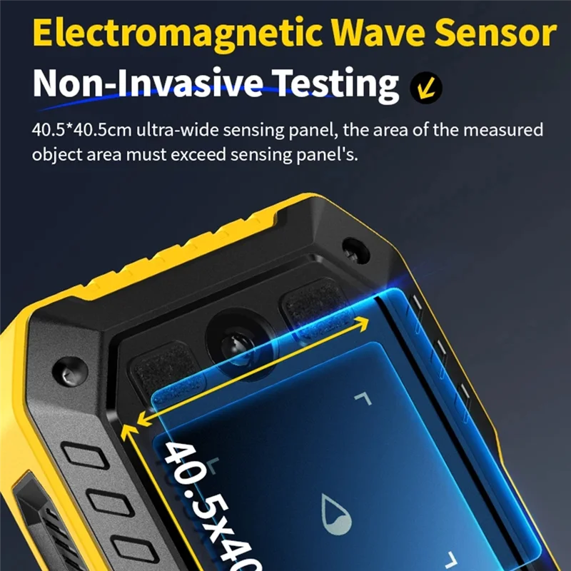 【Home-Tools!】Digital Inductive Wood Moisture Meter Hygrometer 0.1% Pinless Non-Contact Timber Damp Wall Detector Humidity Temp T