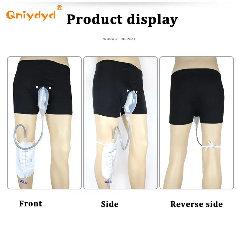 Reusable Silicone Urinary Receiver Kit Urine Incontinence Pants with Catheter Leg Tied Urine Bag