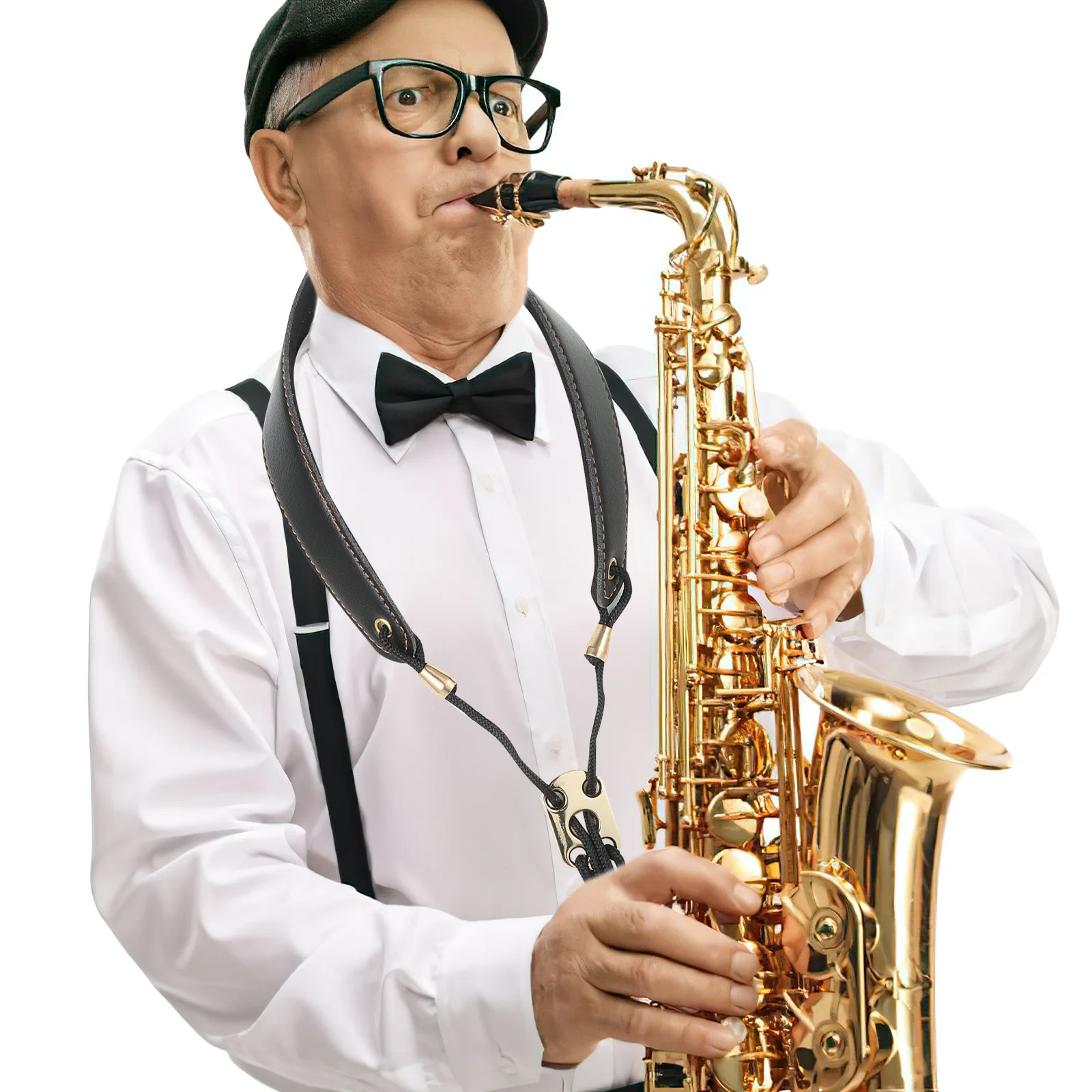 

1Pcs Saxophone Neck Strap Adjustable Durable Comfortable Practical Saxophone Strap Accessory for All Levels Black