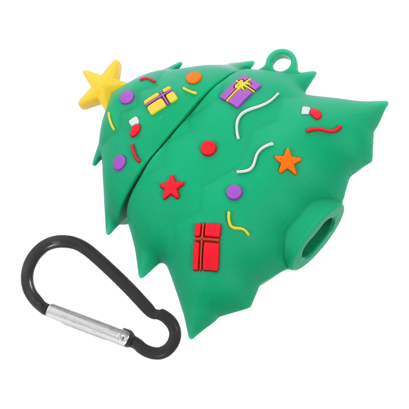 Wireless Earphone Case Christmas Tree Protective Cover for Outdoor Hiking Biking Holiday Gift