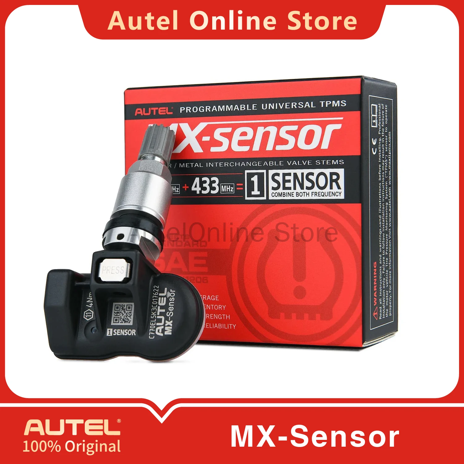 

AUTEL TPMS MX-Sensor 315MHz&433MHz 2in1 Tire Pressure Sensors 4/8/20pcs