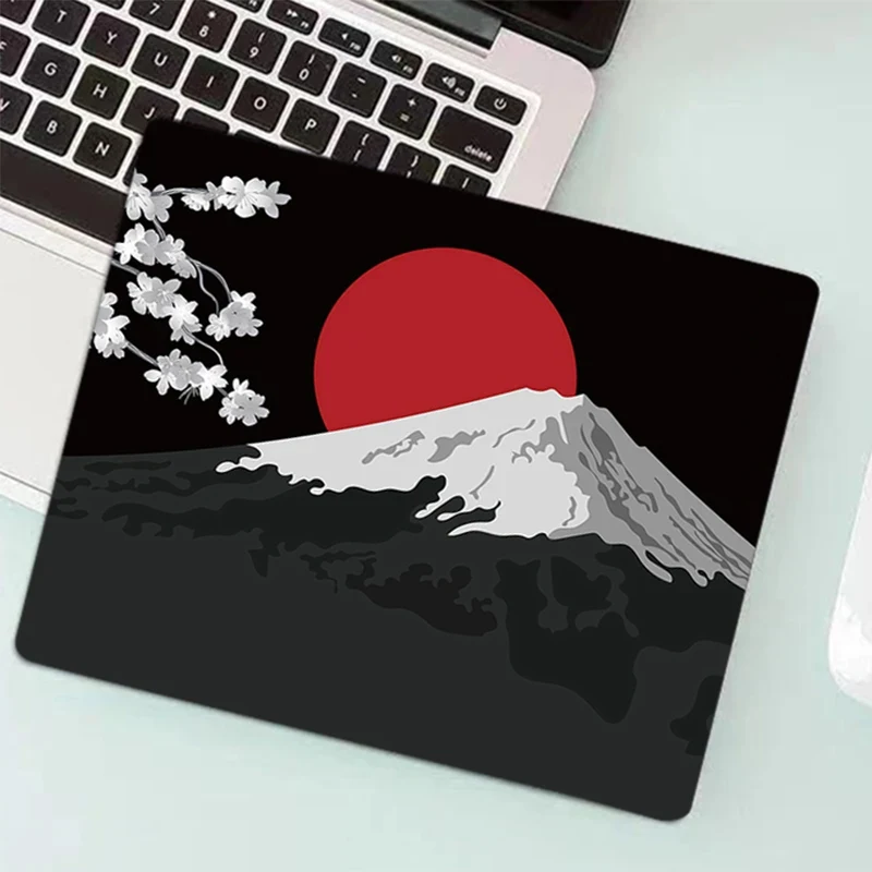 

Модный милый коврик для мыши из фотоэлектрического стекла Сакура Sun, закаленный обновленный гладкий FPS для игрового офисного стола, домашний стеклянный коврик для мыши