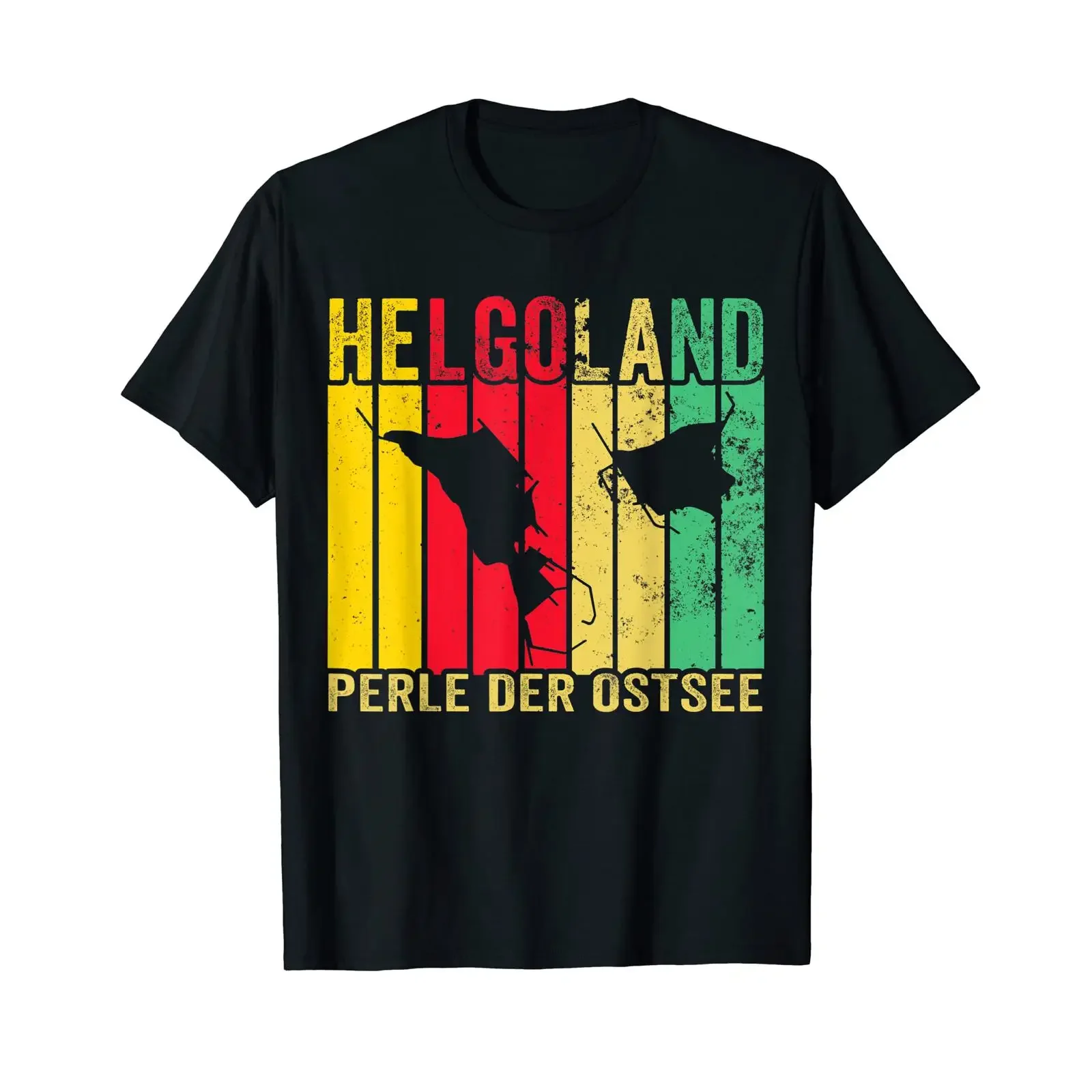 Ostsee Sylt Schleswig Holstein Leuchtturm Helgoland T-Shirt Vintage Gewaschen Lässig Weich Herrenmode Unisex Bequem
