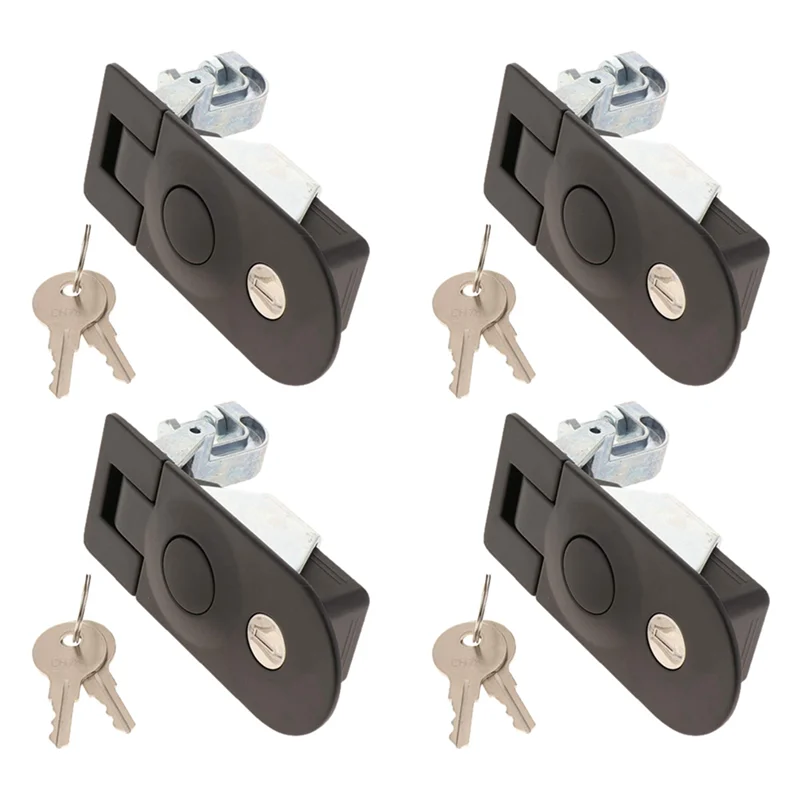 

Rare 4X Door Lock Heavy Duty Compression Latch Lever Lock For RV Marine Camper