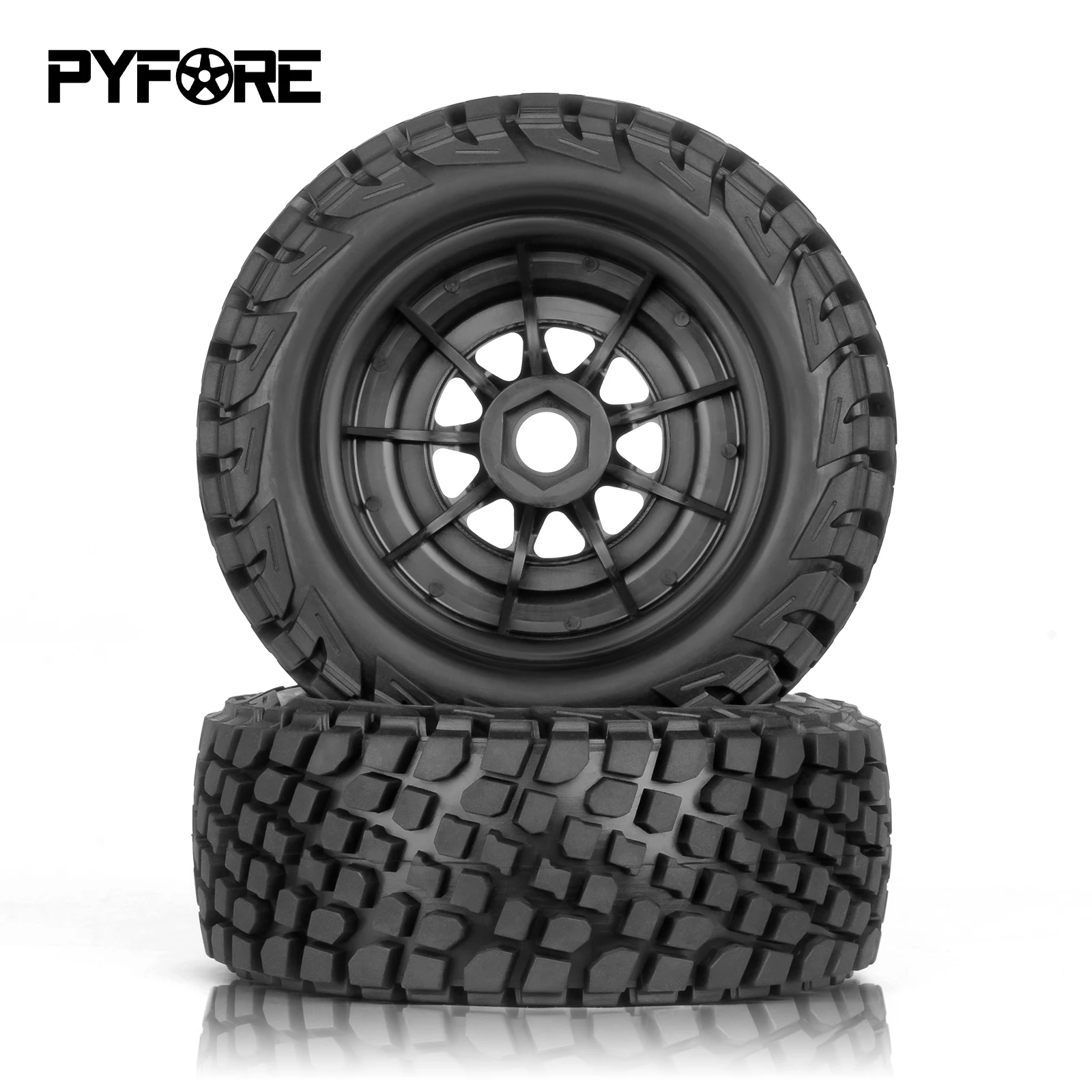 PYFORE 4PCS Off-road Tires 136X56mm Adapter 17mm for MOJAVE YK4072 YK4073 1/7 RC Model Car Desert Truck Accessories Tire 336184