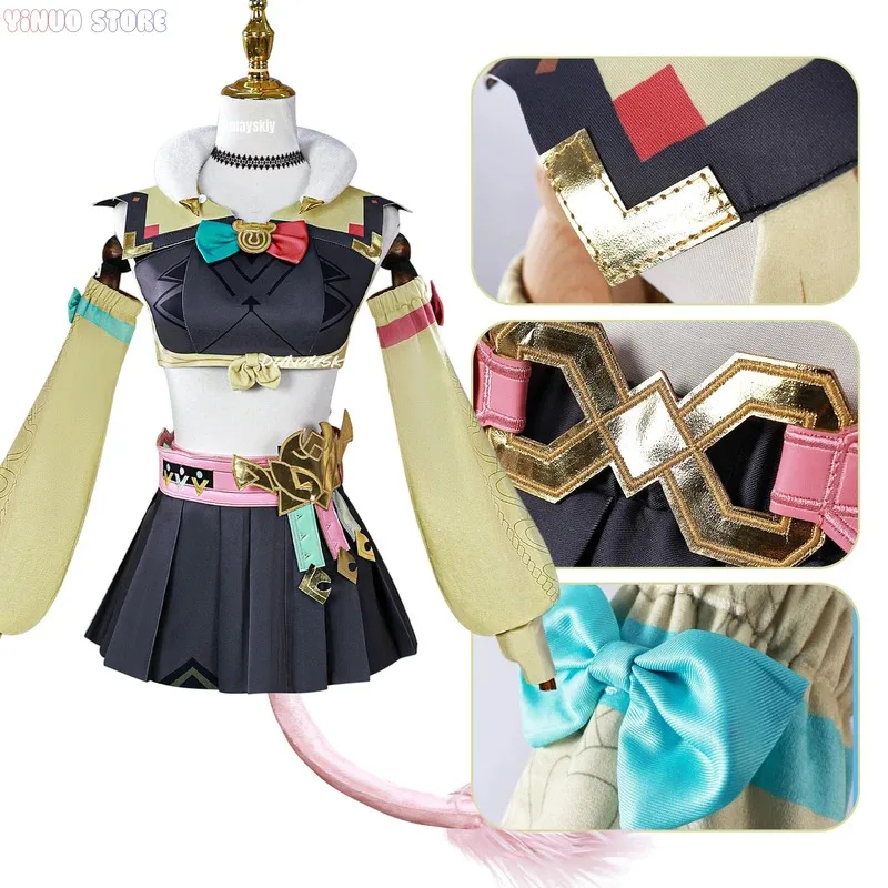 

COSda@Game Genshin Impact Varesa Cosplay Costume Gothic Lolita Gothic Lolita Xs-3xl Tail Horn Women's Costumes 2025COSda@
